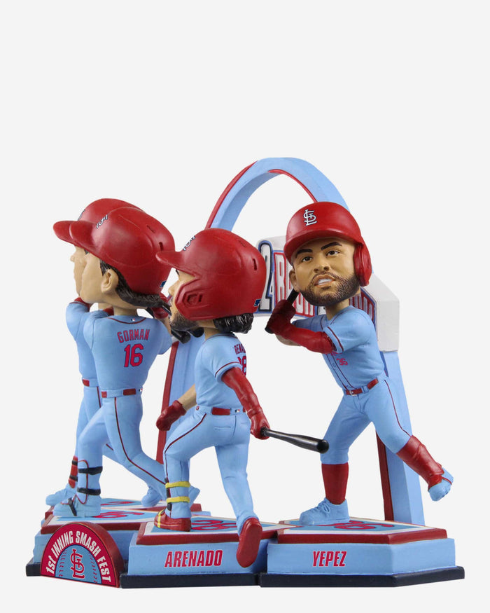 Nolan Arenado & Nolan Gorman & Juan Yepez & Dylan Carlson St Louis Cardinals 4 Home Run Mini Bobblehead Scene FOCO - FOCO.com