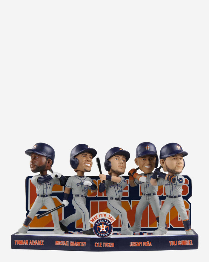 Houston Astros 5 Home Run Inning Mini Bobblehead Scene FOCO - FOCO.com