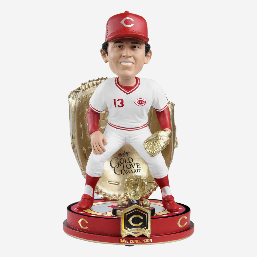 Dave Concepcion Cincinnati Reds 5X Gold Glove Award Bobblehead FOCO - FOCO.com
