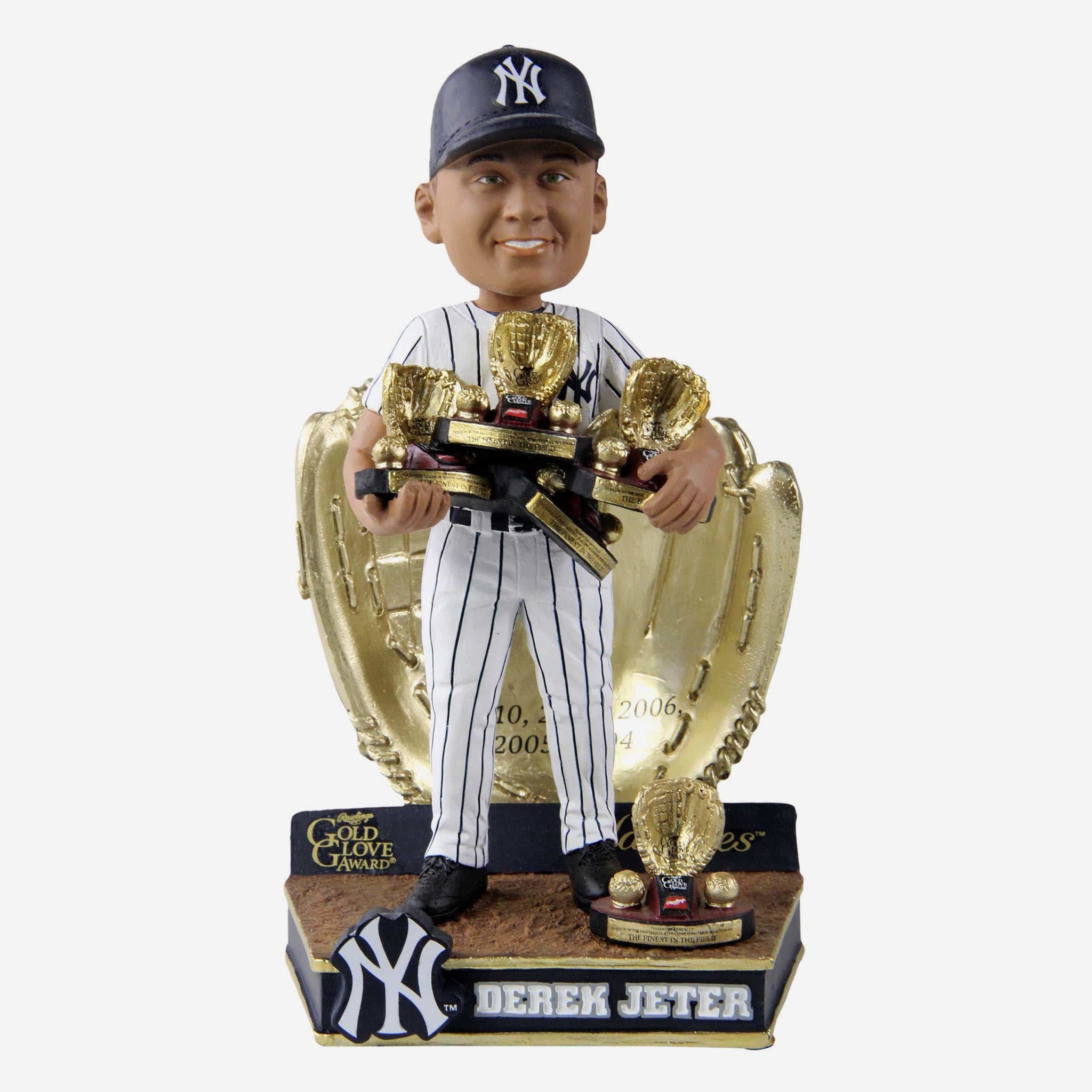 Derek Jeter New York Yankees 5X Gold Glove Award Bobblehead FOCO