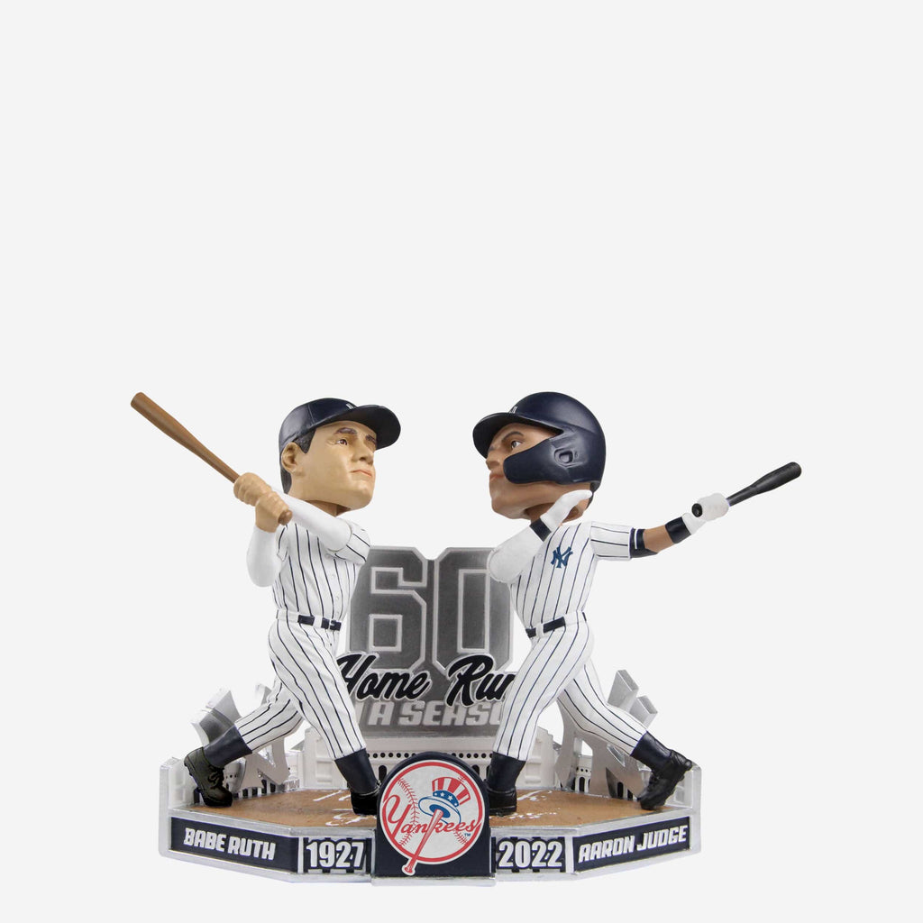 Aaron Judge & Babe Ruth New York Yankees 60 Home Run Club Dual Bobblehead FOCO - FOCO.com
