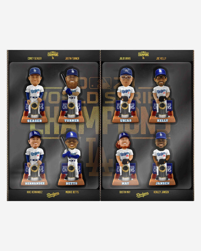 Los Angeles Dodgers 2020 World Series Champions Series 1 Commemorative Mini Bobblehead Set FOCO - FOCO.com