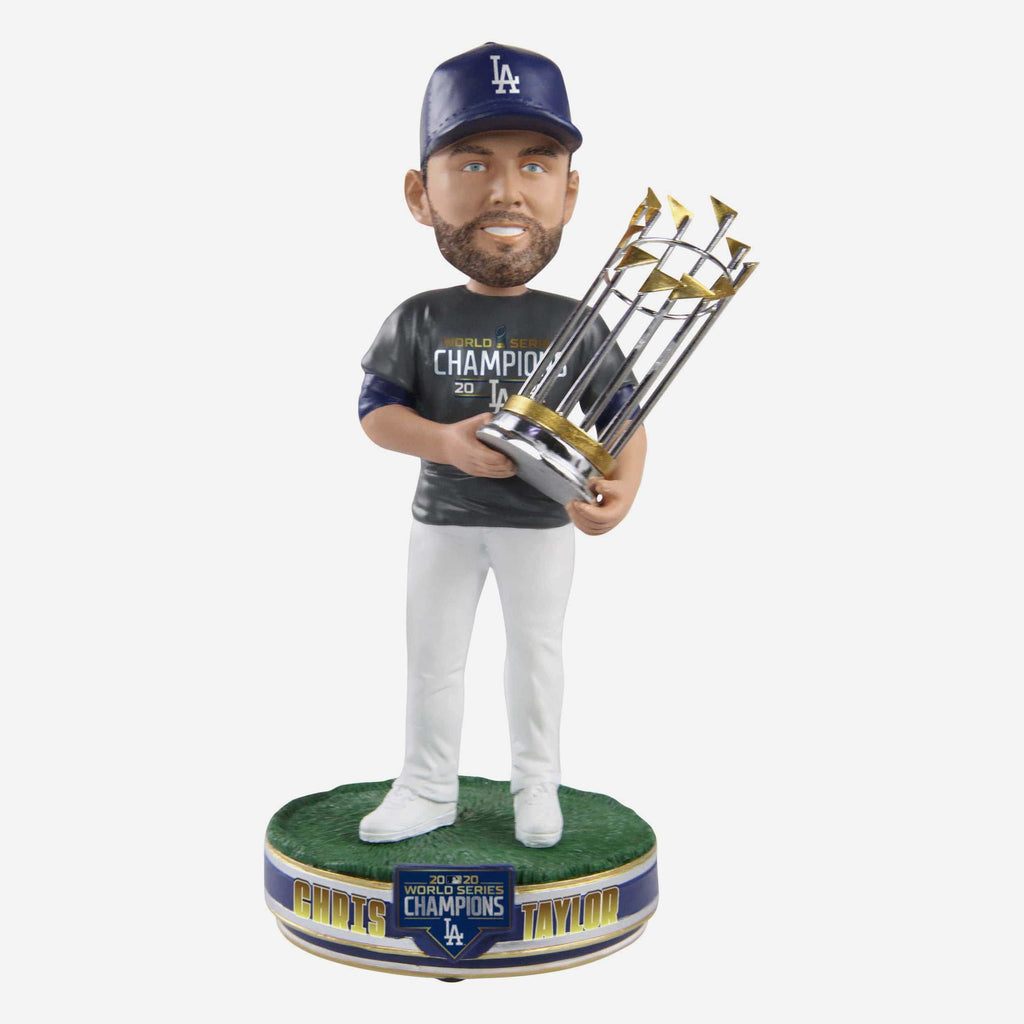 Chris Taylor Los Angeles Dodgers 2020 World Series Champions Moment Bobblehead FOCO - FOCO.com