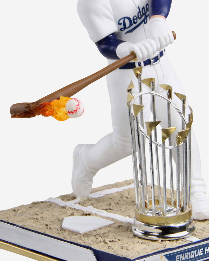 Enrique Hernandez Los Angeles Dodgers 2020 World Series Champions Trophy Moment Bobblehead FOCO - FOCO.com