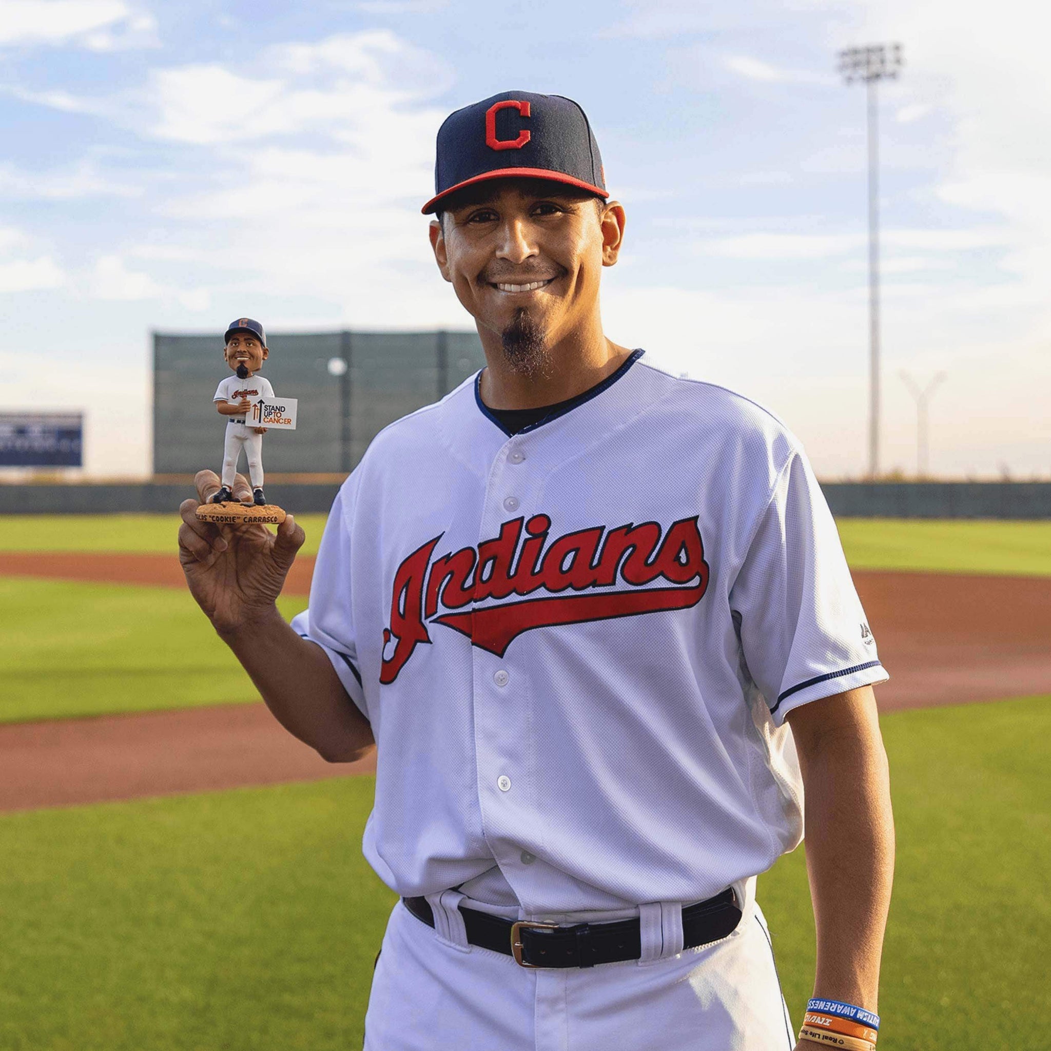 Carlos Carrasco Cleveland Guardians Cookie Base Bobblehead FOCO