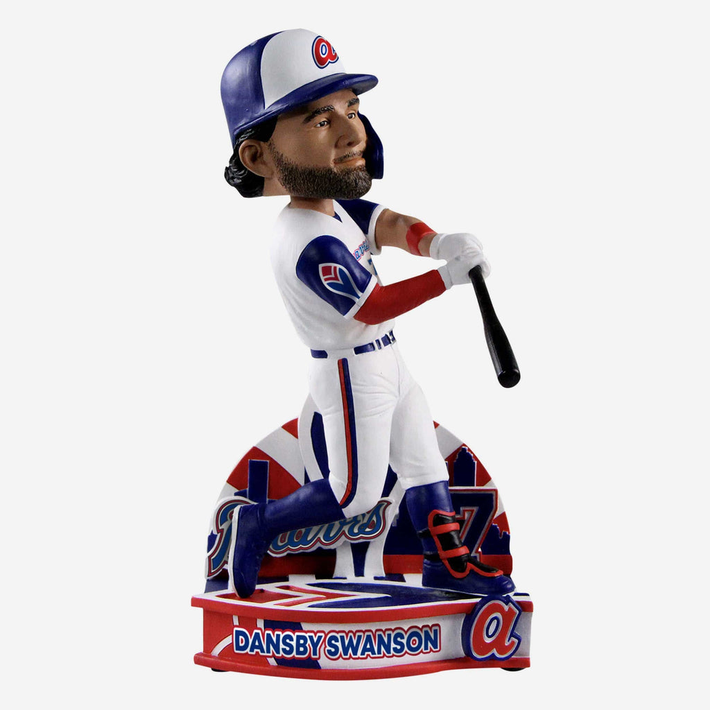 Dansby Swanson Atlanta Braves Retro Jersey Bobblehead FOCO - FOCO.com