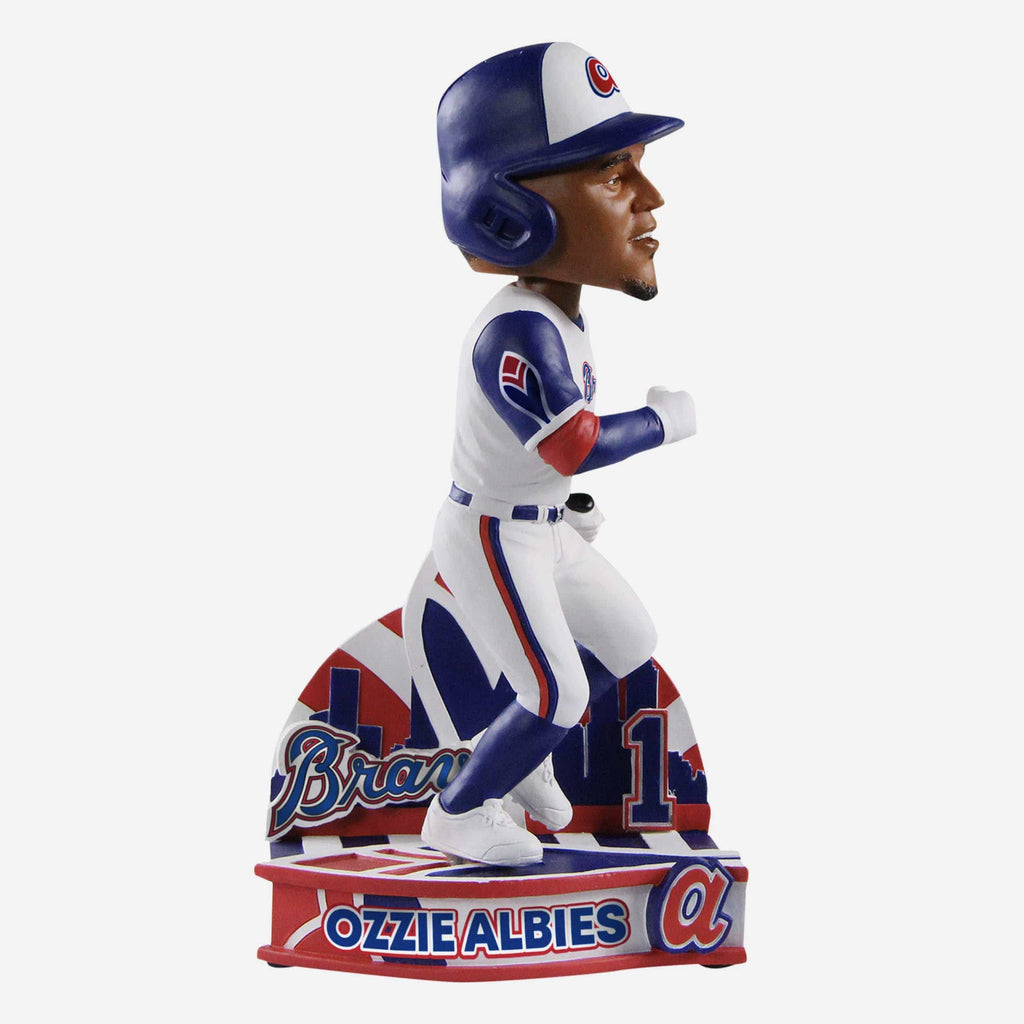 Ozzie Albies Atlanta Braves Retro Jersey Bobblehead FOCO - FOCO.com