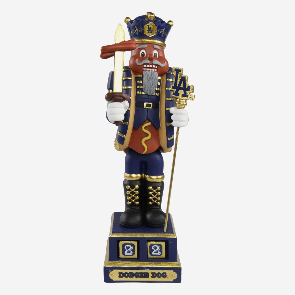 Los Angeles Dodgers Holiday Nutcracker Dodger Dog Bobblehead FOCO - FOCO.com
