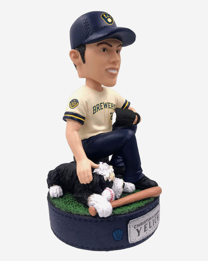 Christian Yelich Milwaukee Brewers Dogs Bobblehead FOCO - FOCO.com