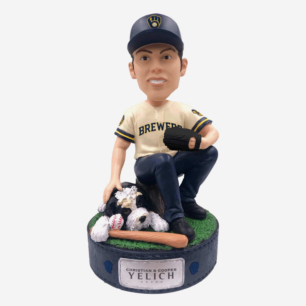 Christian Yelich Milwaukee Brewers Dogs Bobblehead FOCO - FOCO.com