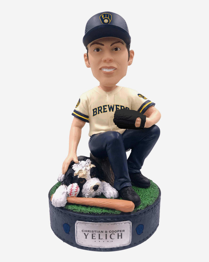 Christian Yelich Milwaukee Brewers Dogs Bobblehead FOCO - FOCO.com