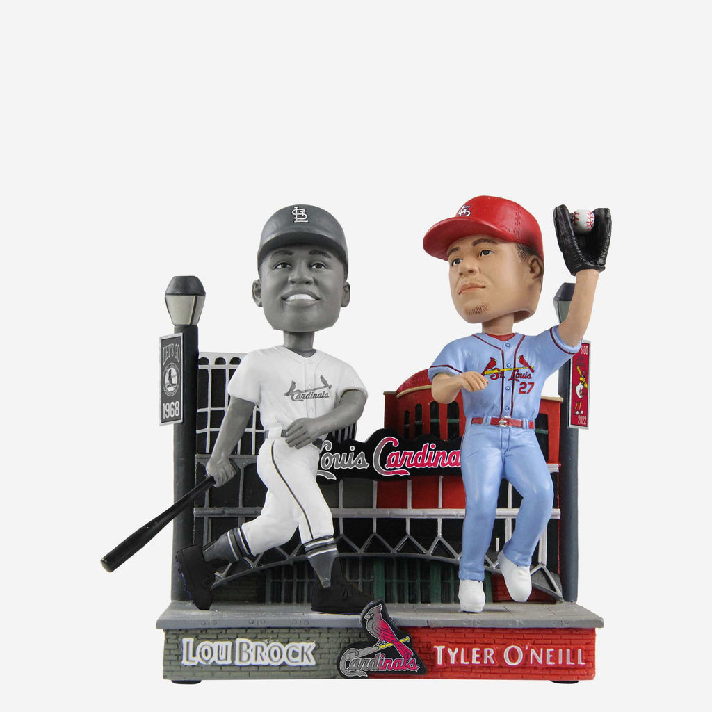 Lou Brock & Tyler O'Neill St Louis Cardinals Then and Now Bobblehead FOCO - FOCO.com