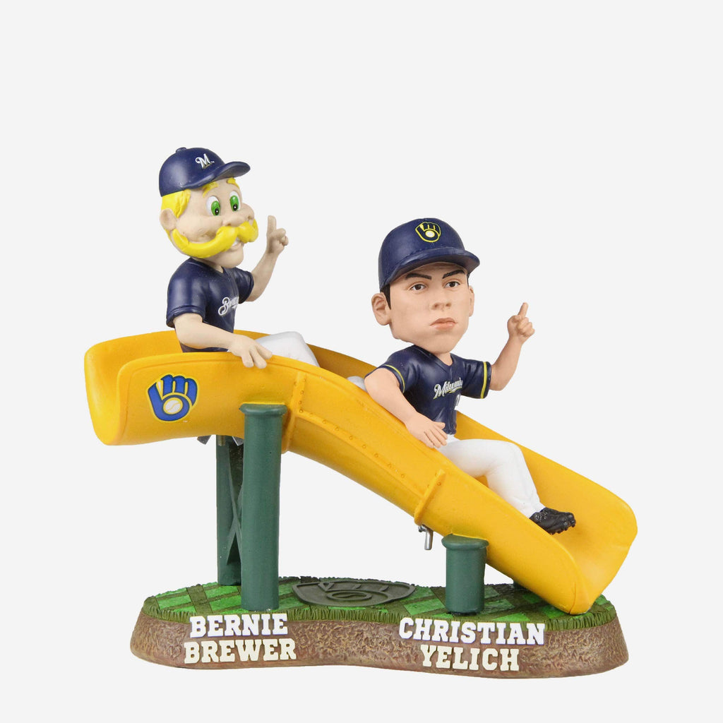 Christian Yelich & Bernie Brewer Milwaukee Brewers Dual Bobblehead FOCO - FOCO.com