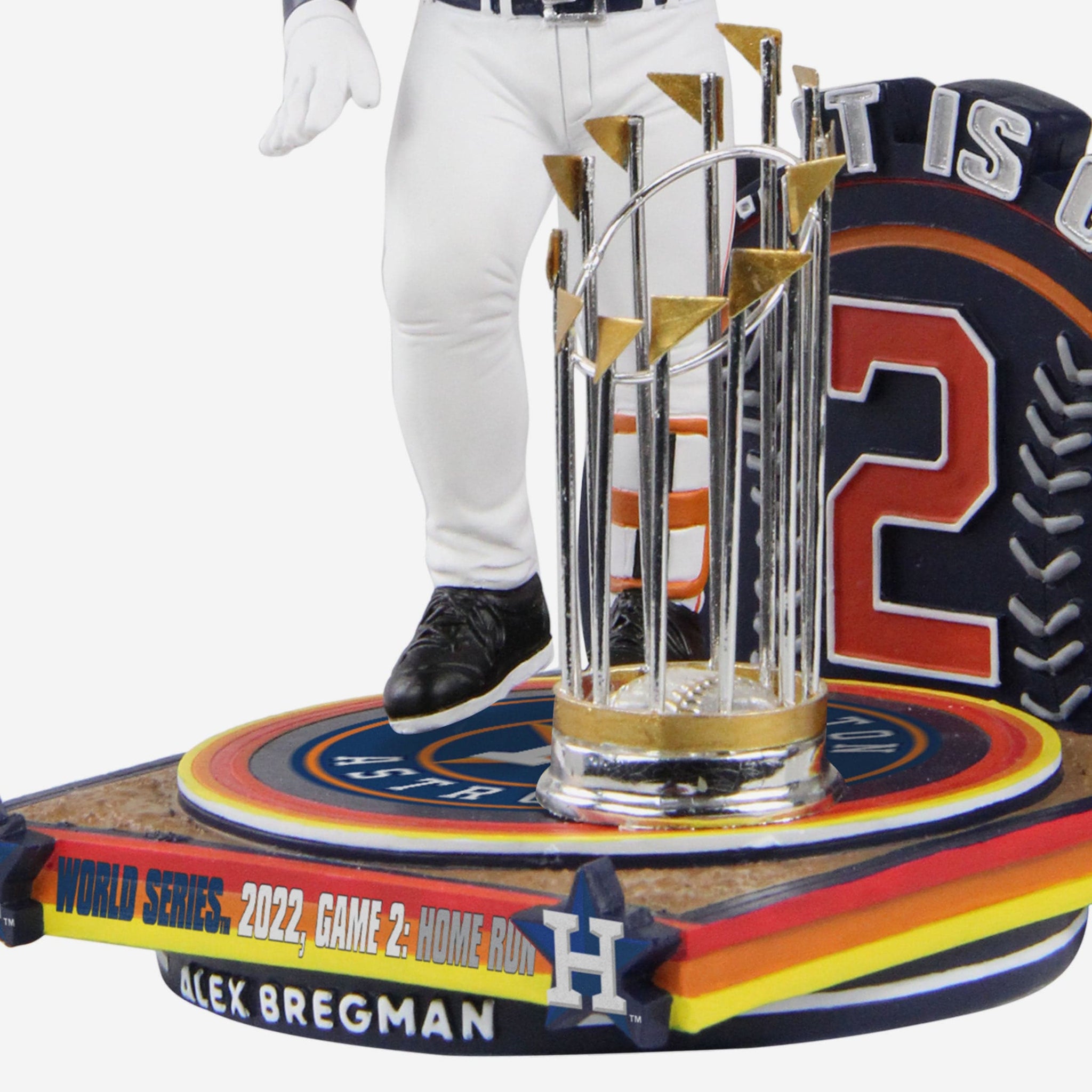 Alex Bregman Houston Astros 2022 World Series Champions Orange Jersey Bighead Bobblehead Officially Licensed by MLB