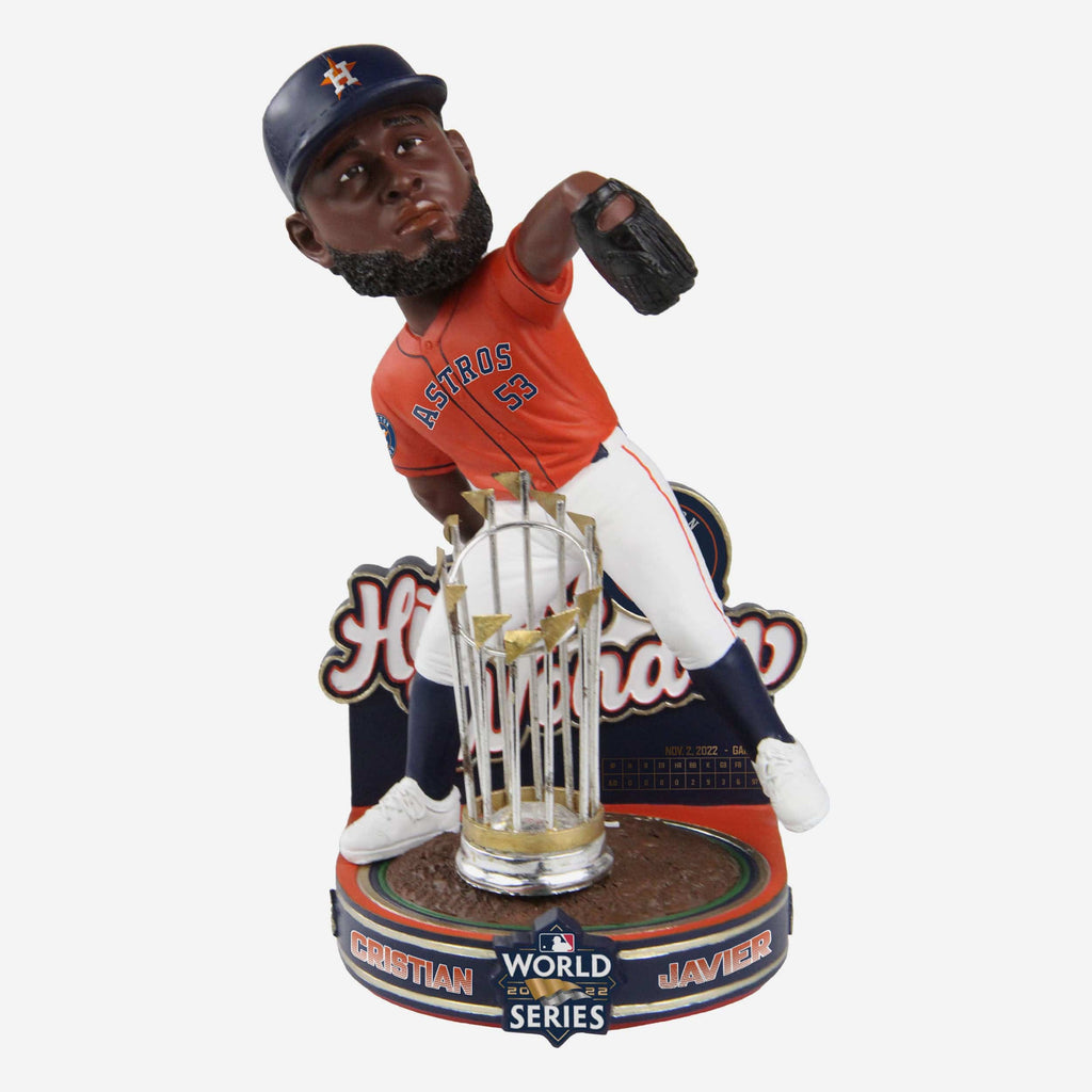 Cristian Javier Houston Astros 2022 World Series Champions Moment Bobblehead FOCO - FOCO.com
