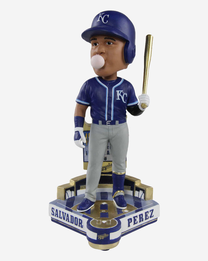 Salvador Perez Kansas City Royals Single Season Catcher Home Run Record Bobblehead FOCO - FOCO.com