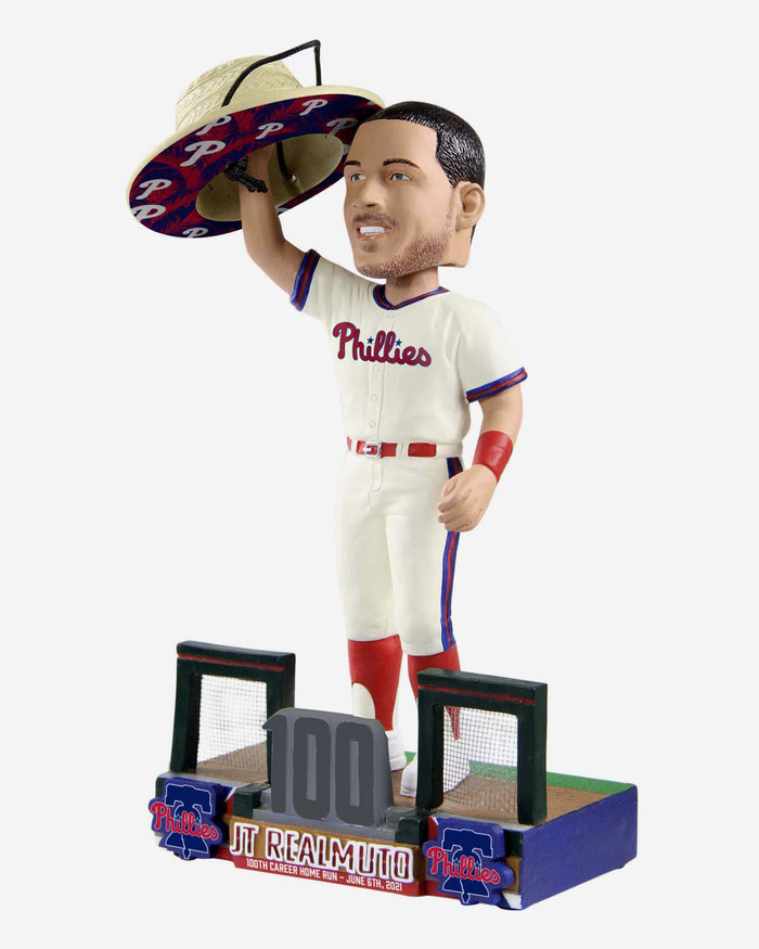 JT Realmuto Philadelphia Phillies Straw Hat Bobblehead FOCO - FOCO.com