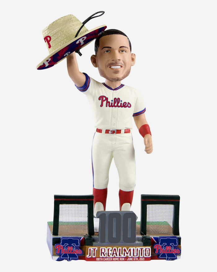 JT Realmuto Philadelphia Phillies Straw Hat Bobblehead FOCO - FOCO.com