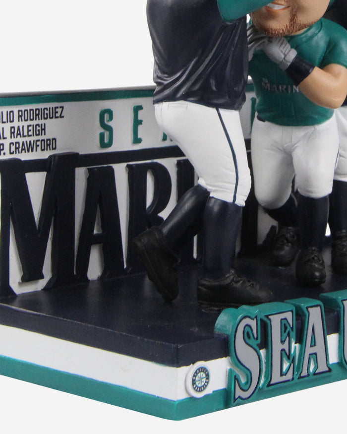 Julio Rodriguez & Cal Raleigh & JP Crawford Seattle Mariners Sea Us Rise Mini Bobblehead Scene FOCO - FOCO.com