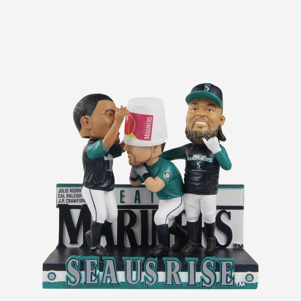 Julio Rodriguez & Cal Raleigh & JP Crawford Seattle Mariners Sea Us Rise Mini Bobblehead Scene FOCO - FOCO.com