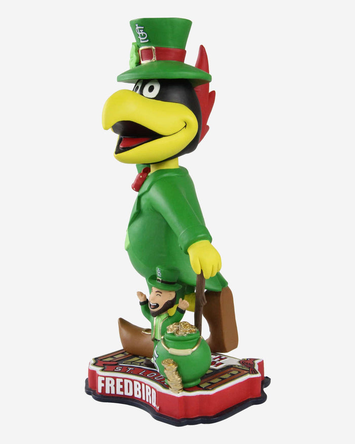 Fredbird St Louis Cardinals St Patricks Day Mascot Bobblehead FOCO - FOCO.com
