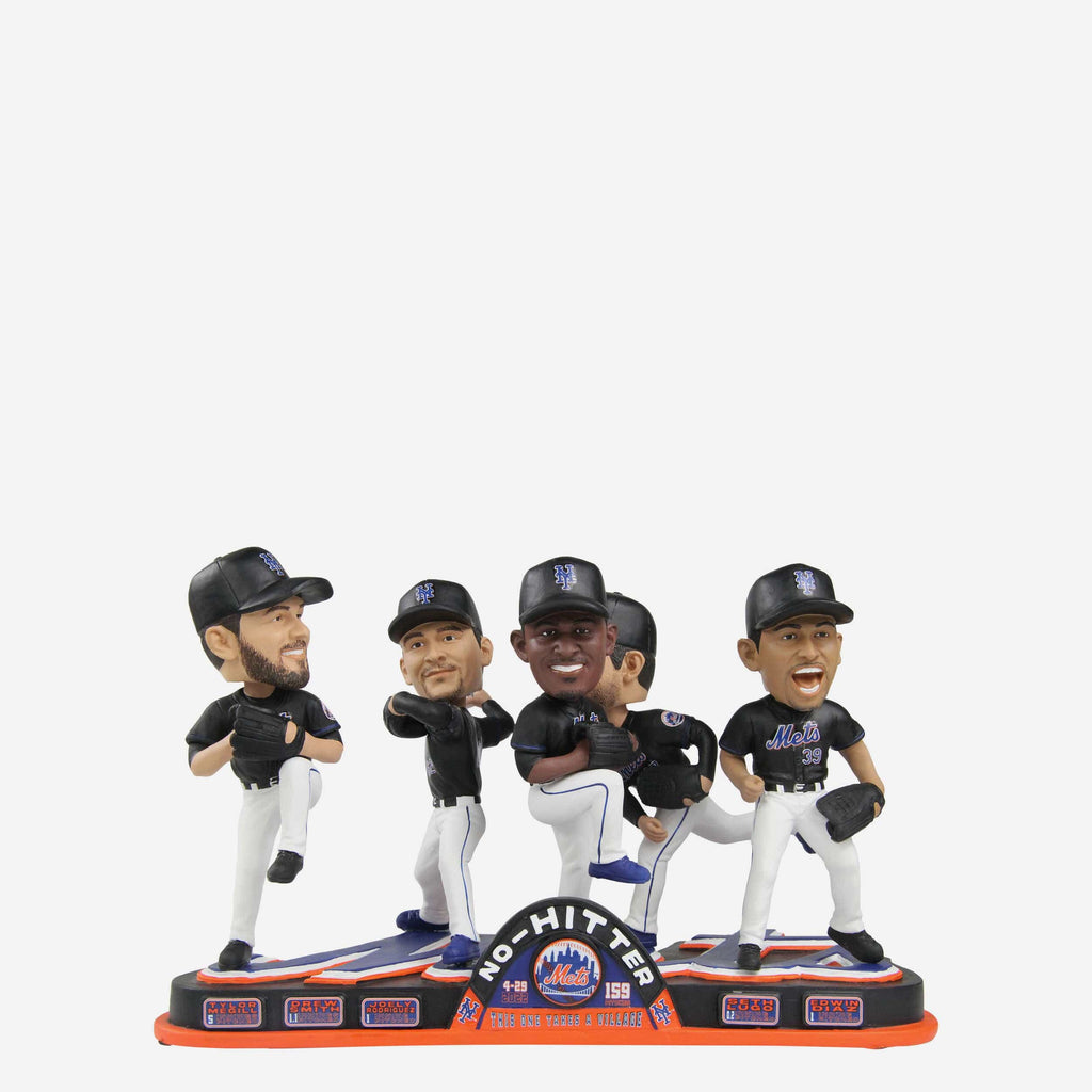 New York Mets Combined No Hitter Mini Bobblehead Scene FOCO - FOCO.com