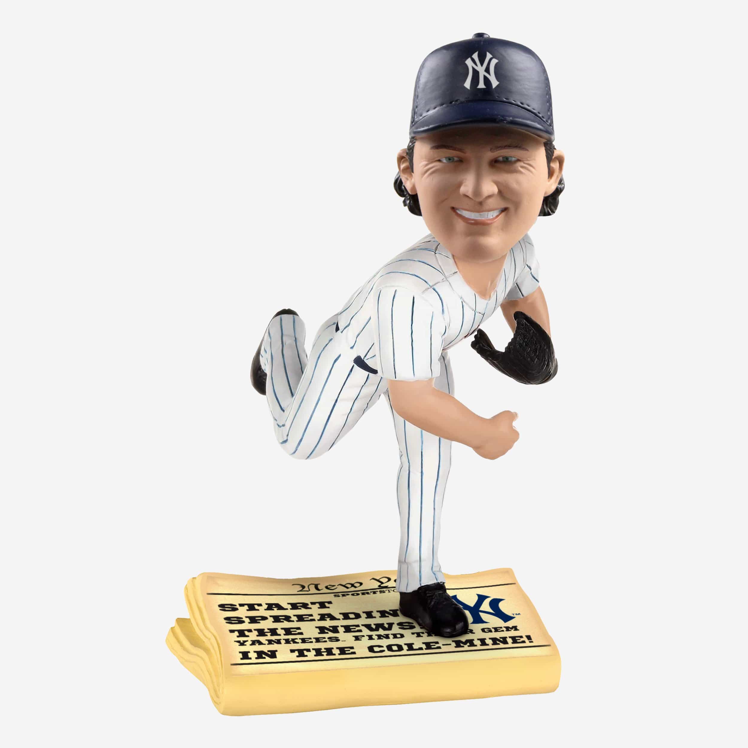 Gerrit Cole New York Yankees Newspaper Base Bobblehead FOCO
