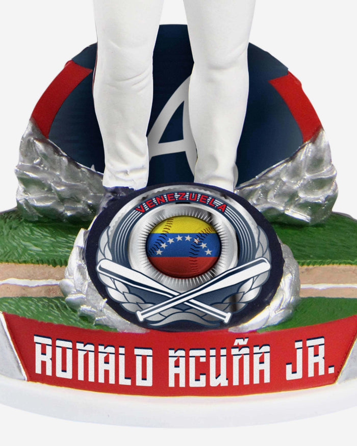 Ronald Acuna Jr Atlanta Braves National Flag Bobblehead FOCO - FOCO.com