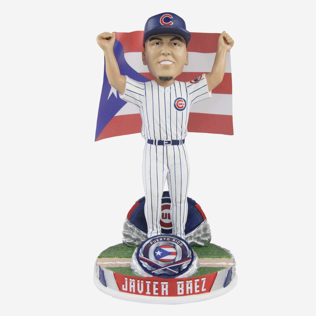 Javier Baez Chicago Cubs National Flag Bobblehead FOCO - FOCO.com