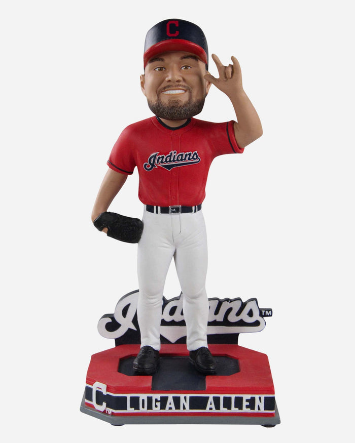 Logan Allen Cleveland Guardians Ambassador Red Jersey Bobblehead FOCO - FOCO.com