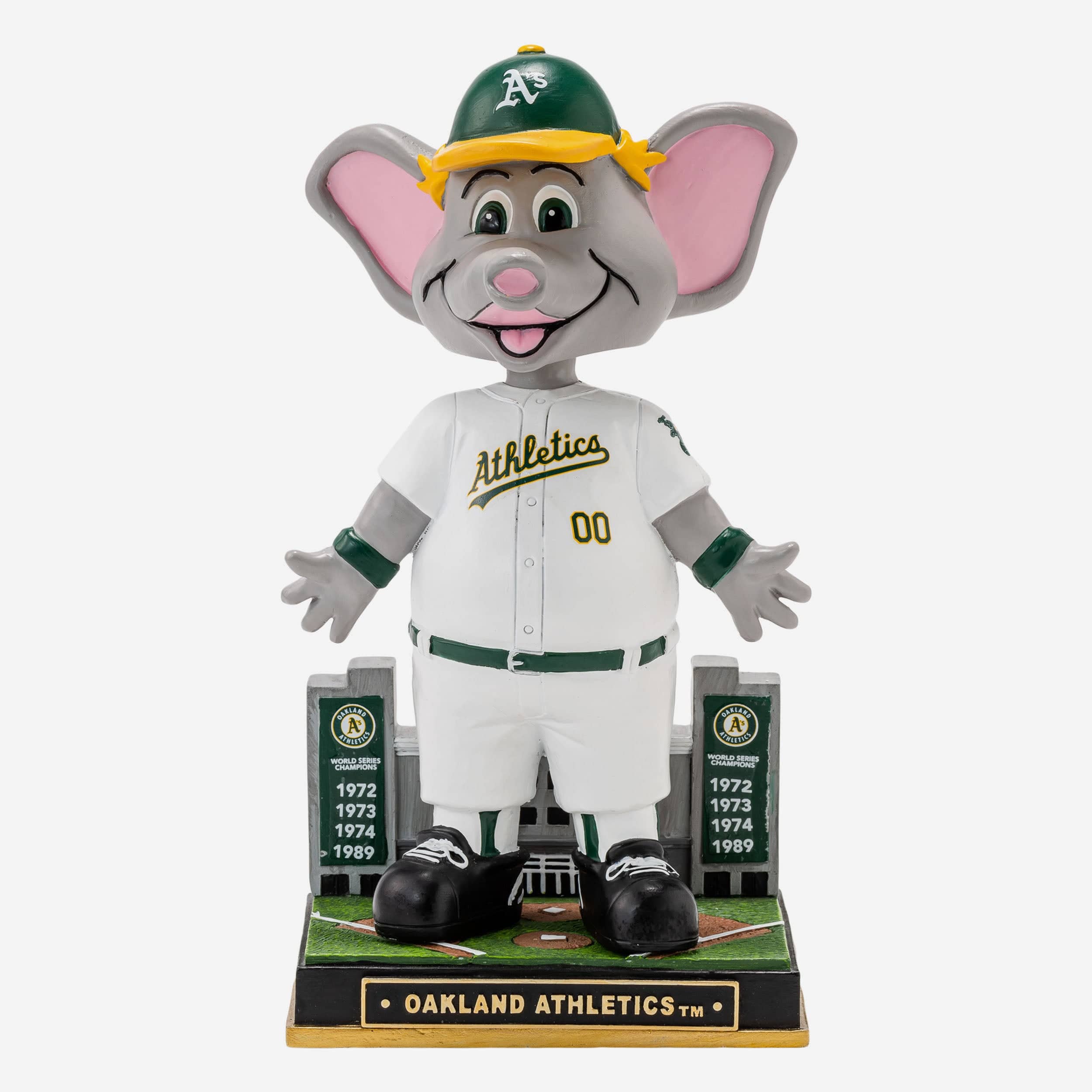 Stomper Oakland Athletics Gate Series Mascot Bobblehead Officially Licensed by MLB