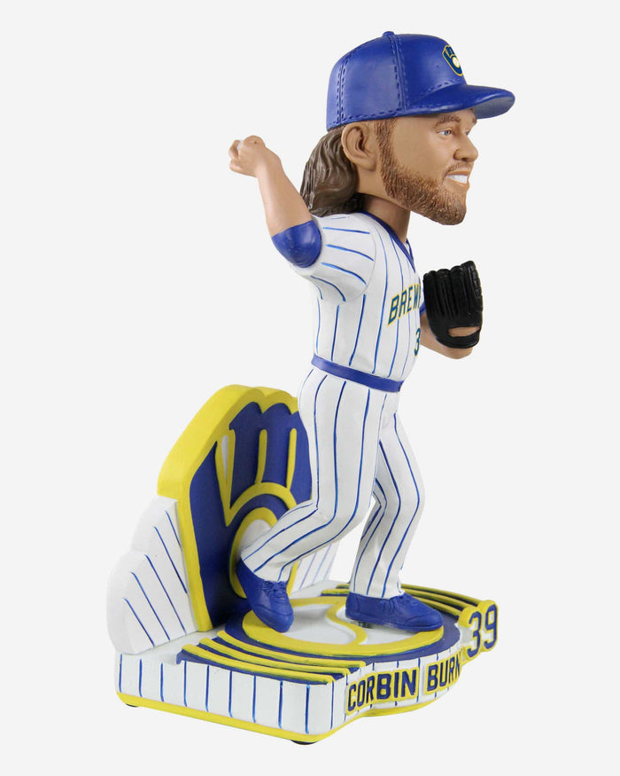 Corbin Burnes Milwaukee Brewers Retro Jersey Bobblehead FOCO - FOCO.com