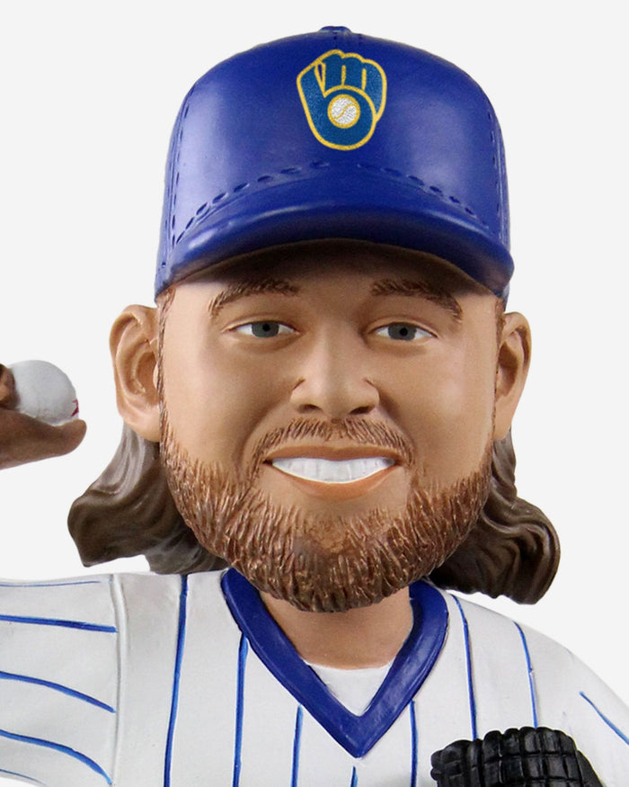 Corbin Burnes Milwaukee Brewers Retro Jersey Bobblehead FOCO - FOCO.com