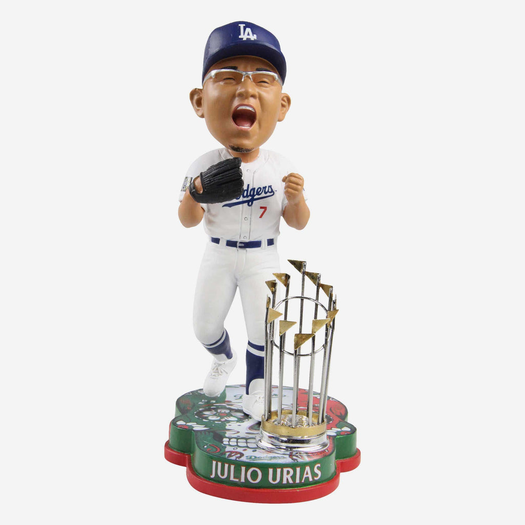Julio Urias Los Angeles Dodgers 2020 World Series Champions Sugar Skull Bobblehead FOCO - FOCO.com