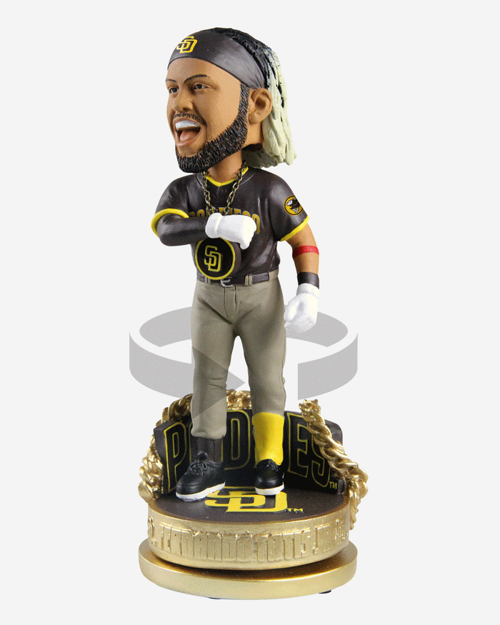 Fernando Tatis Jr San Diego Padres Road Uniform Swag Chain Bobblehead FOCO - FOCO.com