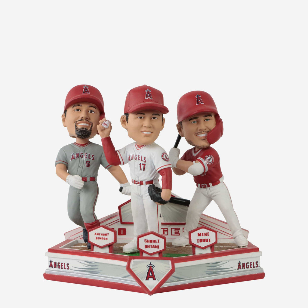 Mike Trout & Shohei Ohtani & Anthony Rendon Los Angeles Angels Triple Bobblehead FOCO - FOCO.com