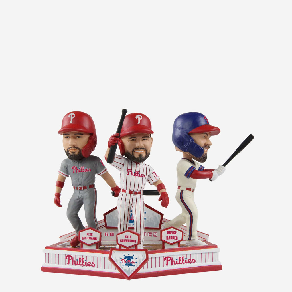 Bryce Harper & Nick Castellanos & Kyle Schwarber Philadelphia Phillies Triple Bobblehead FOCO - FOCO.com
