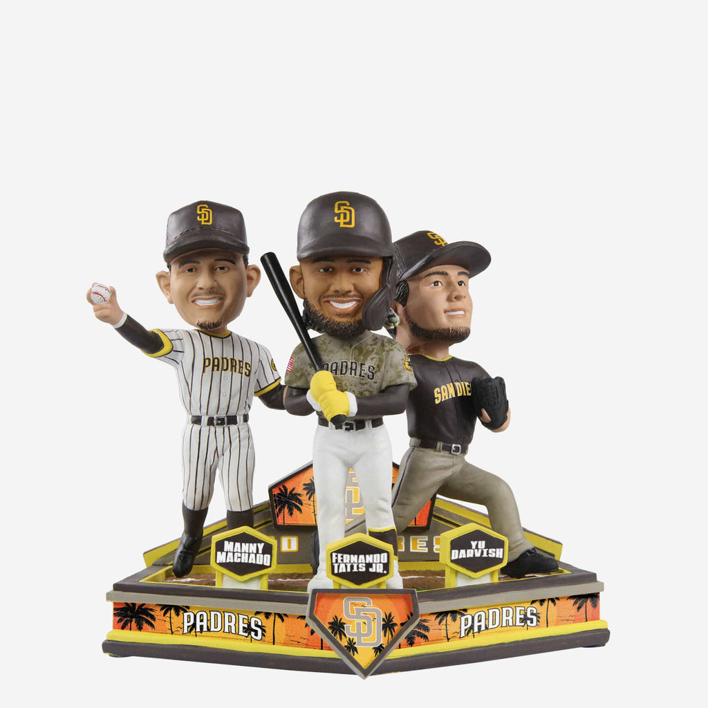 Fernando Tatis Jr. & Manny Machado & Yu Darvish San Diego Padres Triple Bobblehead FOCO - FOCO.com