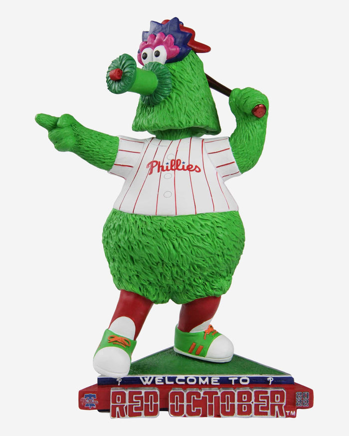 Phillie Phanatic Philadelphia Phillies Welcome To Red October Mascot Bobblehead FOCO - FOCO.com
