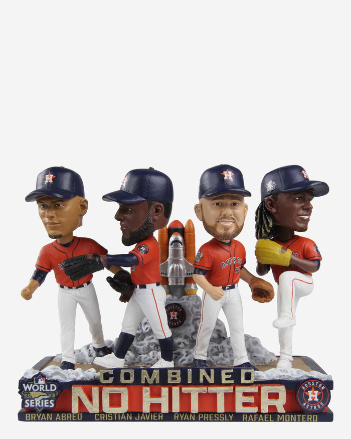 Houston Astros 2022 World Series Combined No Hitter Mini Bobblehead Scene FOCO - FOCO.com