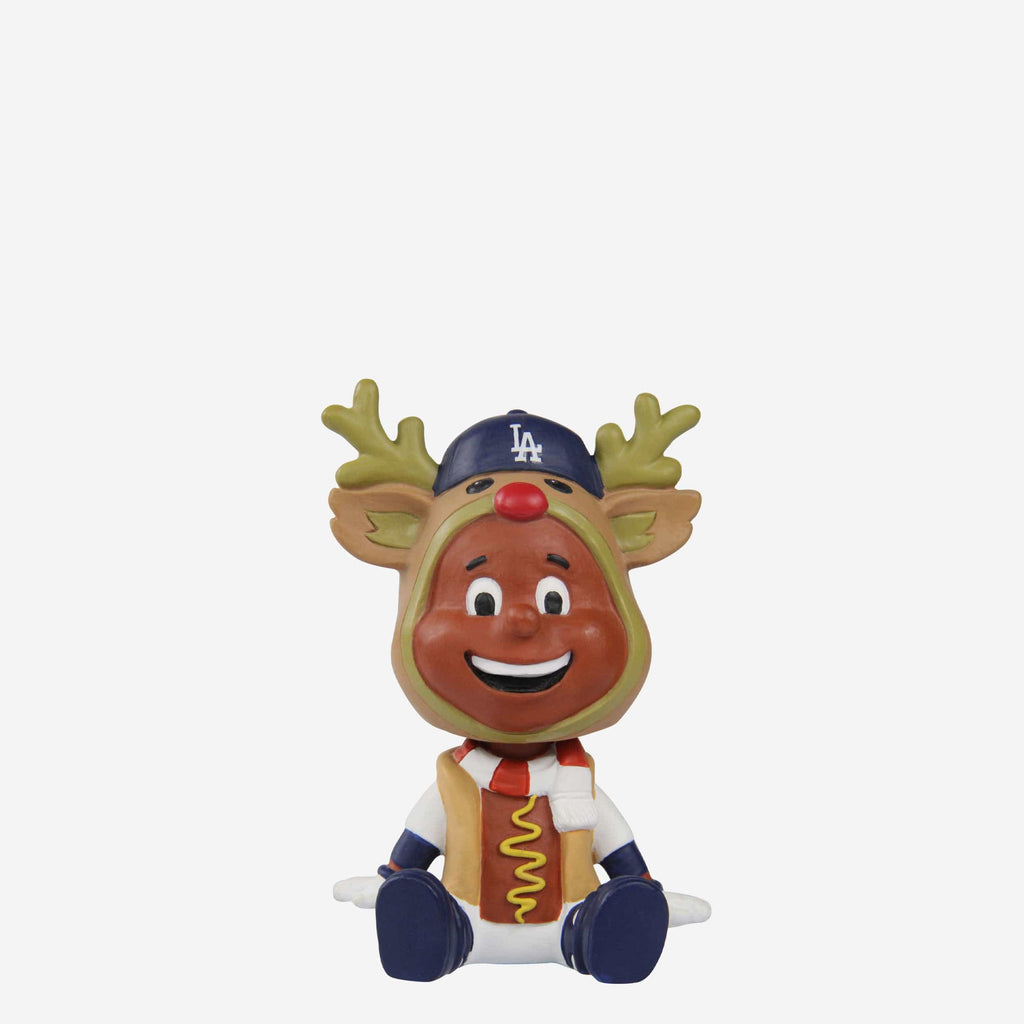Dodger Dog Los Angeles Dodgers Christmas Mascot Bobble Bro Mini Bobblehead FOCO - FOCO.com