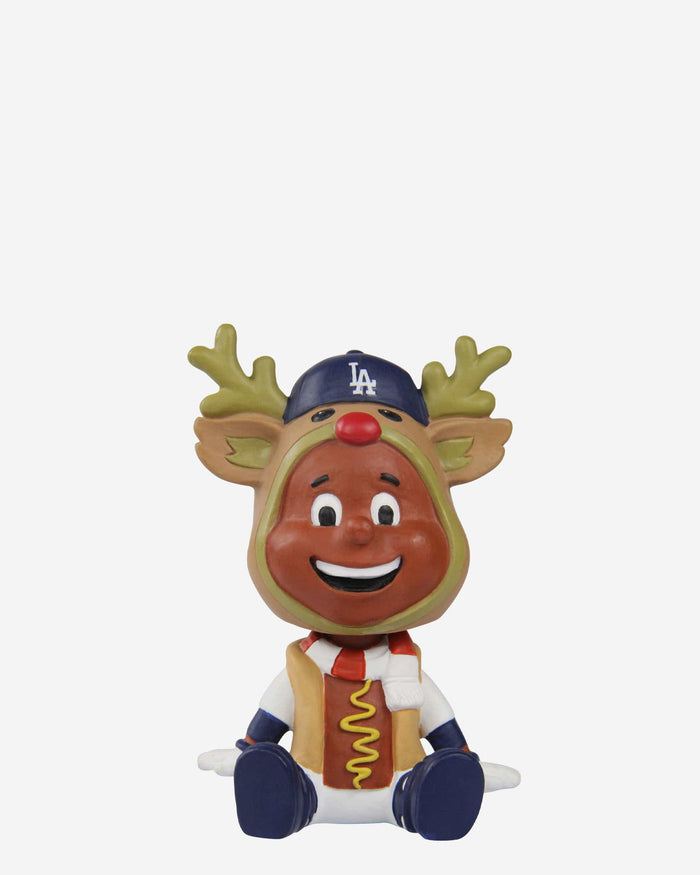 Dodger Dog Los Angeles Dodgers Christmas Mascot Bobble Bro Mini Bobblehead FOCO - FOCO.com