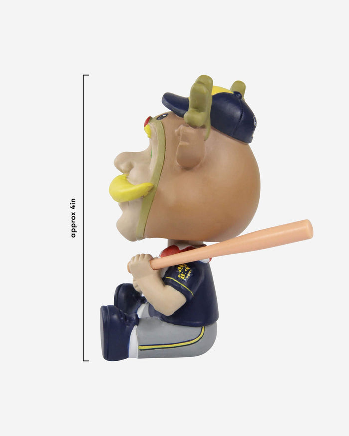 Bernie Brewer Milwaukee Brewers Christmas Mascot Bobble Bro Mini Bobblehead FOCO - FOCO.com