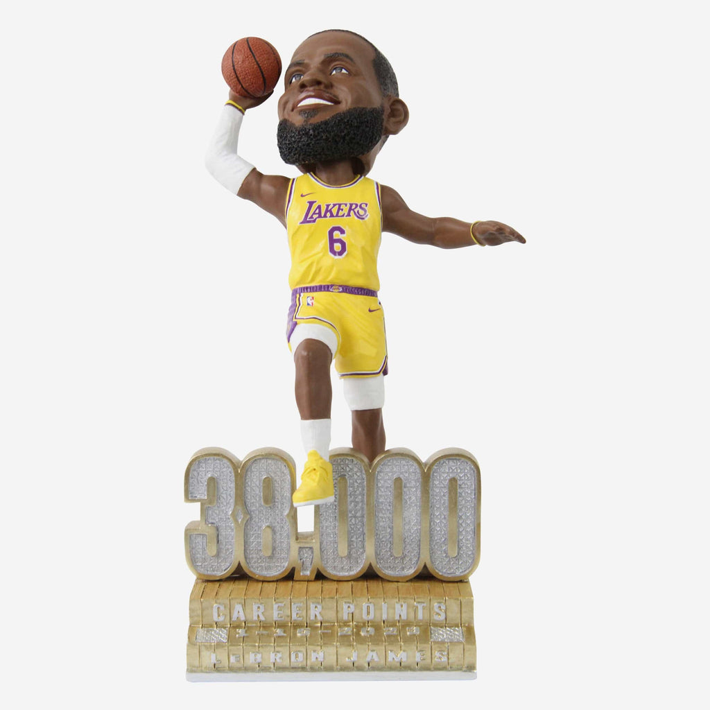LeBron James Los Angeles Lakers 38,000 Points Milestone Bobblehead FOCO - FOCO.com