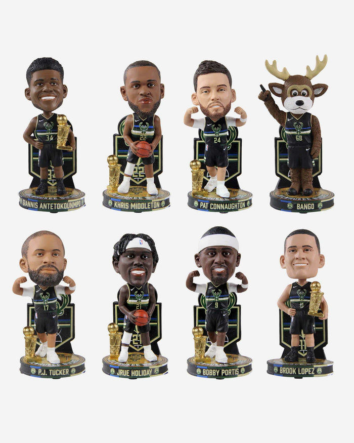 Milwaukee Bucks 2021 NBA Champions Mini Bobbleheads Boxed Set FOCO - FOCO.com