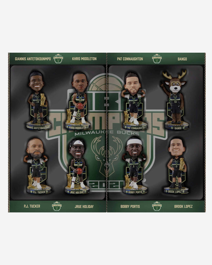Milwaukee Bucks 2021 NBA Champions Mini Bobbleheads Boxed Set FOCO - FOCO.com