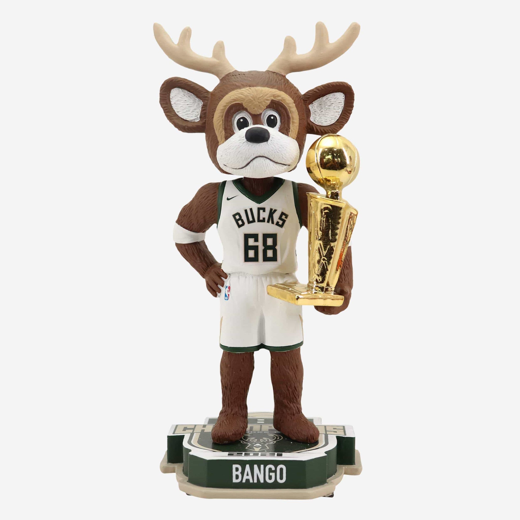 Bango Milwaukee Bucks 2021 NBA Champions Mascot Bobblehead FOCO
