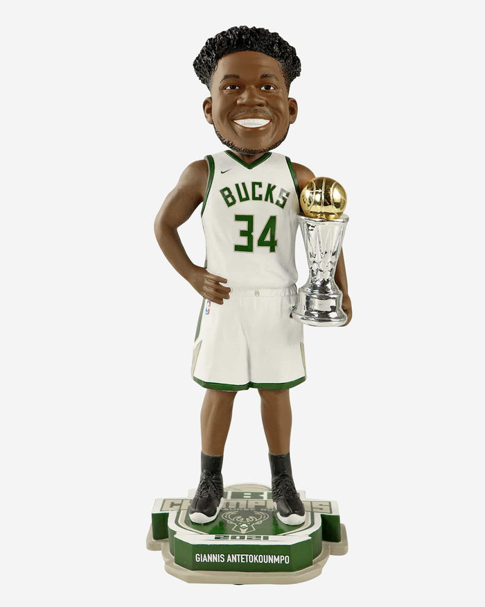 Giannis Antetokounmpo Milwaukee Bucks 2021 NBA Champions MVP Bobblehead FOCO - FOCO.com