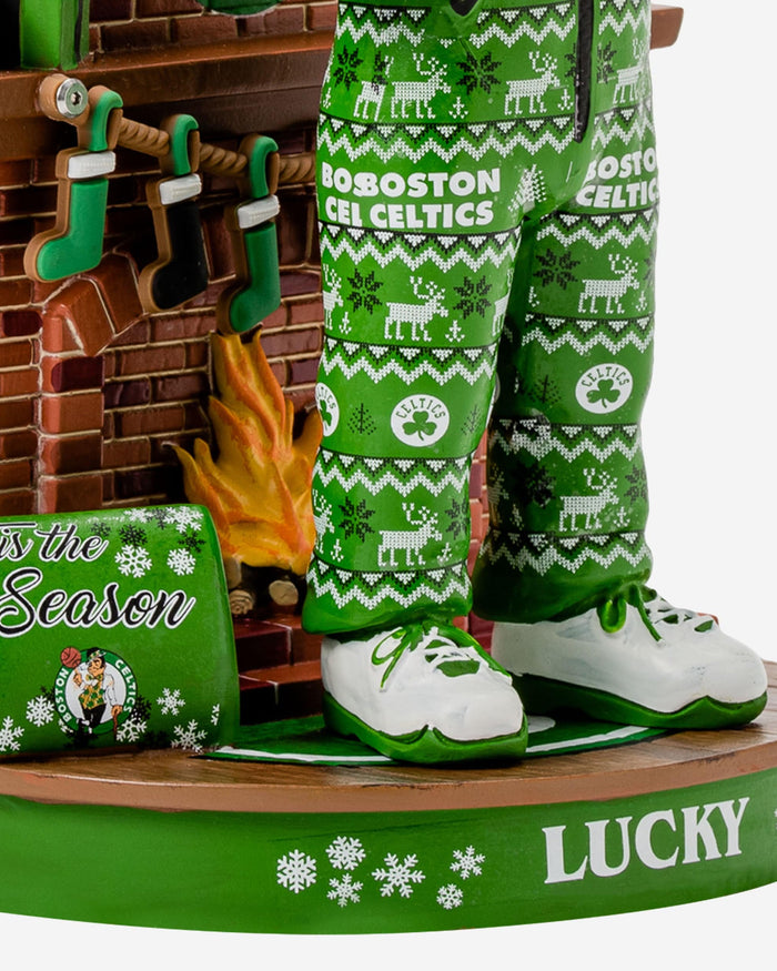 Lucky The Leprechaun Boston Celtics Holiday Mascot Bobblehead FOCO - FOCO.com
