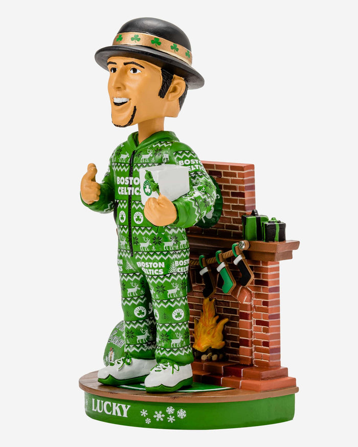 Lucky The Leprechaun Boston Celtics Holiday Mascot Bobblehead FOCO - FOCO.com